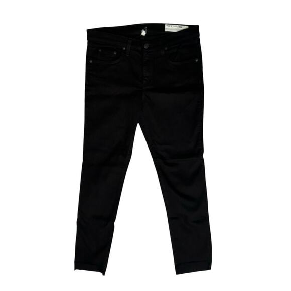 RAG & BONE Wiley Capri Black Skinny Raw Step Hem Cut 17364 Style W1526O377 sz 29 - Picture 1 of 9